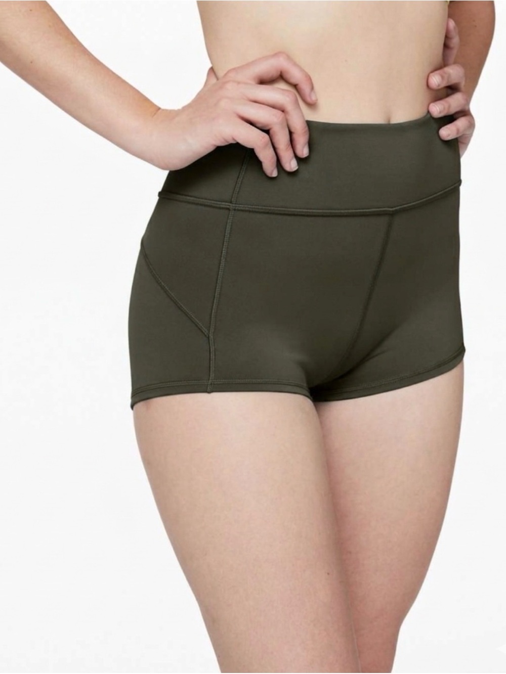 Lululemon In Movement Short *Everlux 2.5" Dark Olive, Size 4
